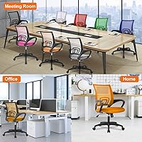 Vista 8 de BestOffice Silla de oficina ergonómica Silla giratoria de escritorio con respaldo medio Respaldo transpirable y soporte lumbar Altura