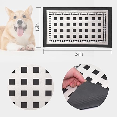 Miniatura 3 de Tapete absorbente de comida para perros, tapete absorbente para comida de gato, tapete de comida para perros para suelos, tapete impermeable para