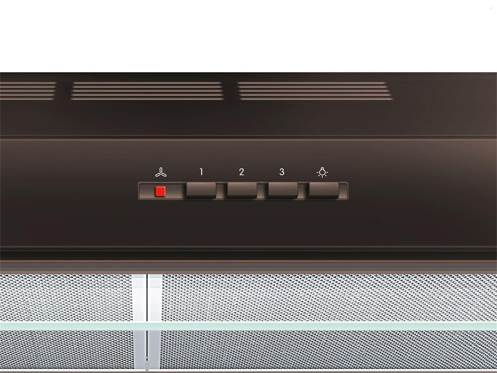 Bosch Serie 4 Unterbauhaube 60 cm Umluft Abluft LED-Beleuchtung Metallfettfilter spülmaschinengeeignet Braun
