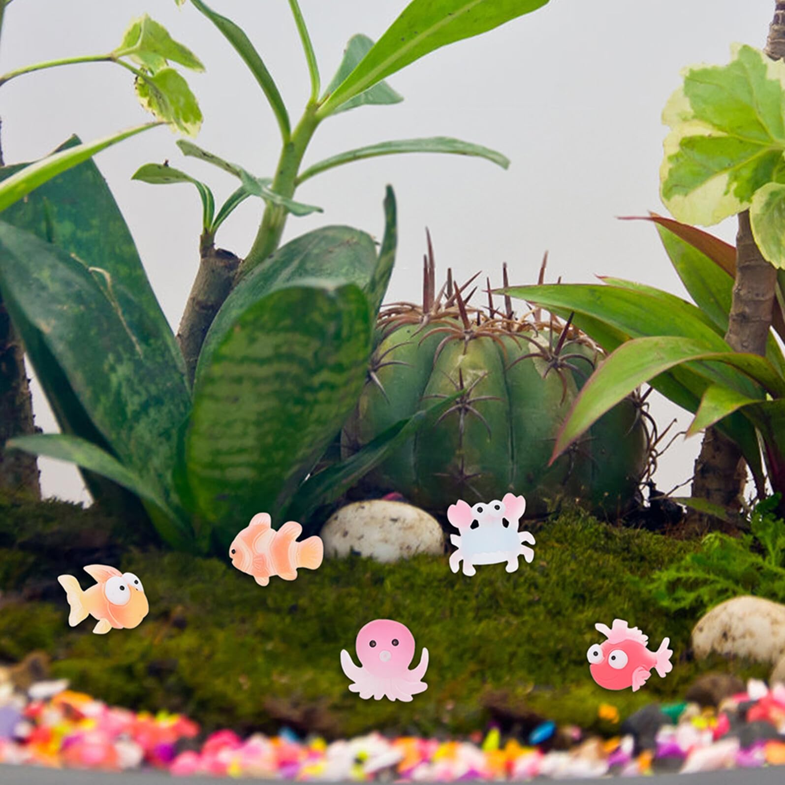 Sewroro Miniaturas de Animales Marinos de Resina 200 Piezas Figuras Pequeñas Variadas para Decoración de Peceras y Jardines de Hadas Ideales para Manualidades y Fiestas Temáticas