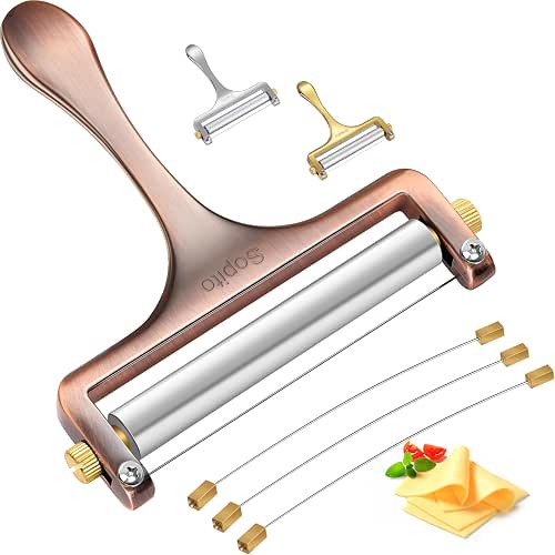Sopito Stainless Steel Wire Cheese Slicer with 3 Extra Wires,