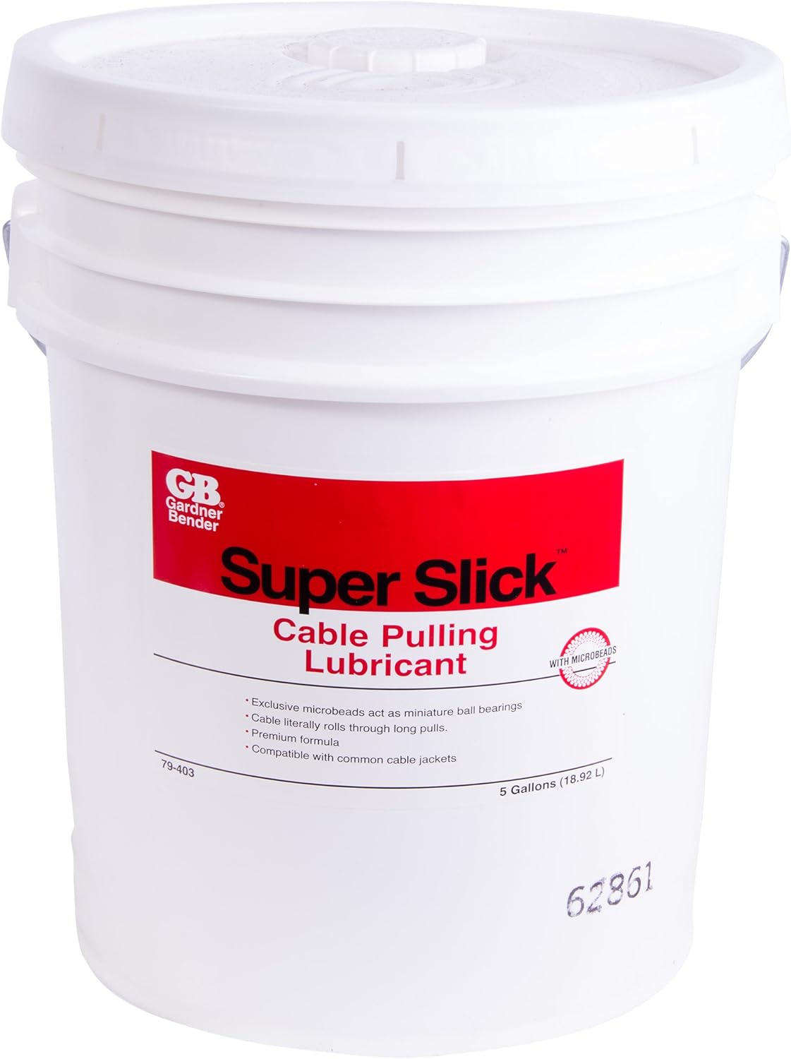 Best Deal Product Gardner Bender 79-403 Super-Slick Cable Pulling Lubricant, 28° - 200°F, Dries Clear, Conduit Insulation, 5 Gal. Bucket, White Black Friday - 40% OFF Gardner Bender 79-403 Super-Slick Cable Pulling Lubricant, 28° - 200°F, Dries Clear, Conduit Insulation, 5 Gal. Bucket, White