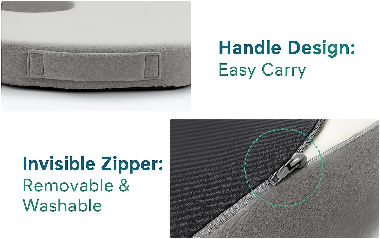 Ergonomic Gel Insert Memory Foam Seat Cushion | Cooling Gel Pad | Sciatica | Back Pain Relief | Office Chair Cushion |Stadium Seat, Airplane Seat Cushion, Chair Pads | Lumbar Support Pillow |Hip Pads