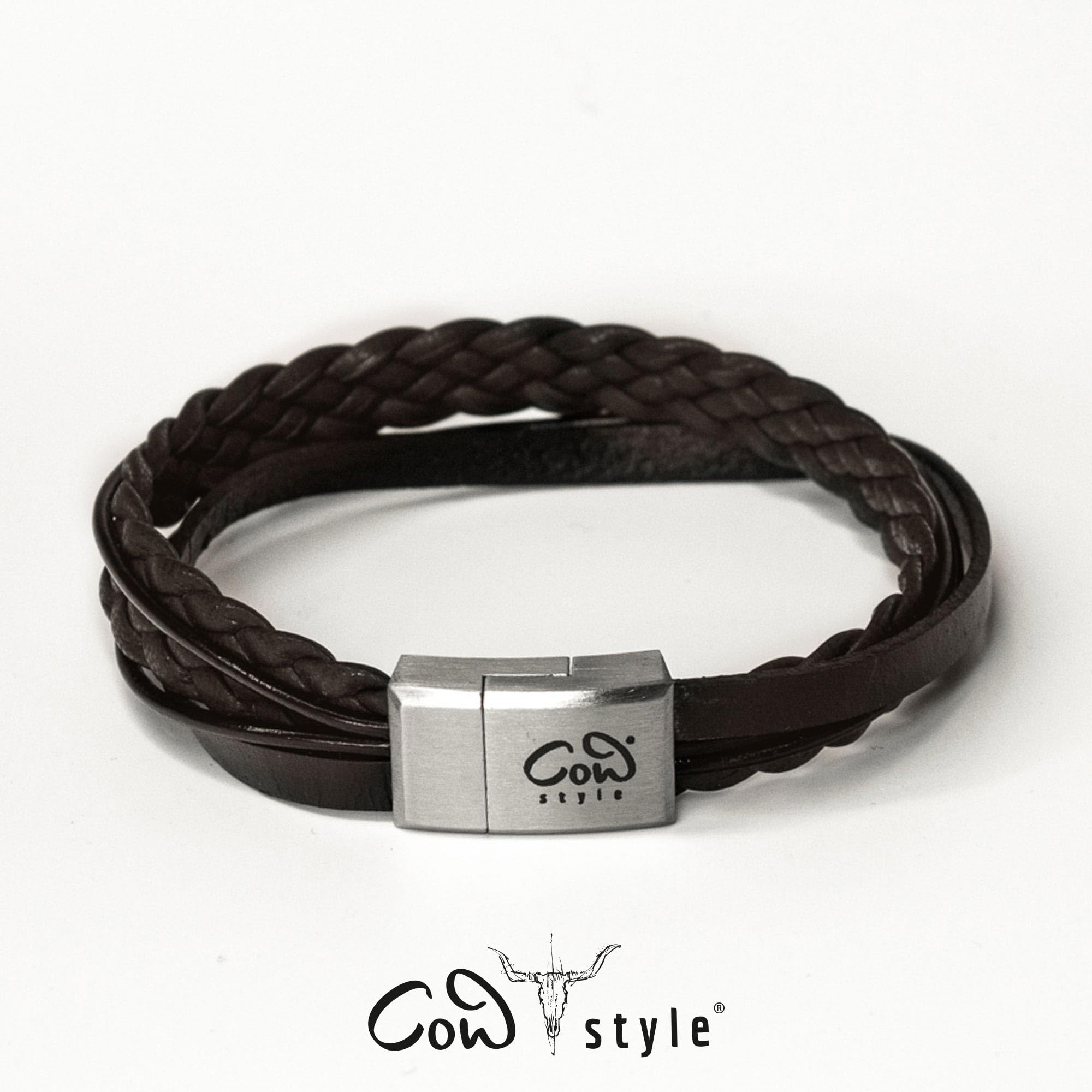 Lederarmband Herren mit Gravur - Personalisierbar mit Namen oder Datum - in braun oder schwarz - Geschenk zum Valentinstag - Männerarmband für Papa