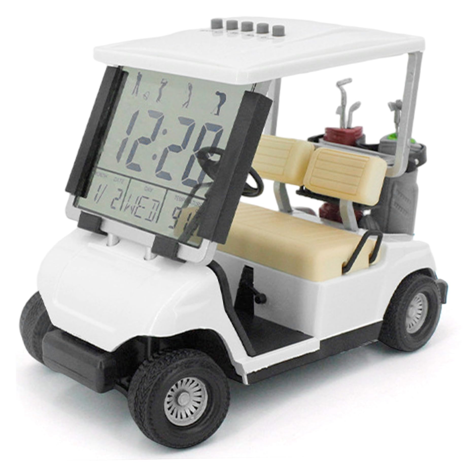 Reloj despertador con luz para evitar retrasos y decorar la mesita de noche diseño de golf