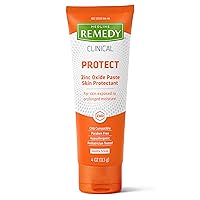 Vista 1 de Medline Remedy Crema protectora de piel con óxido de zinc clínico (tubo de 4 oz), aroma a vainilla, crema para sarpullido de pañales, cuidado