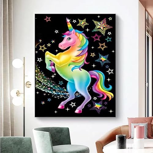Miniatura 3 de Arte de diamante de unicornio - Kit de pintura de diamantes de bricolaje | Crea tu propia obra maestra de unicornio brillante | Incluye todas las