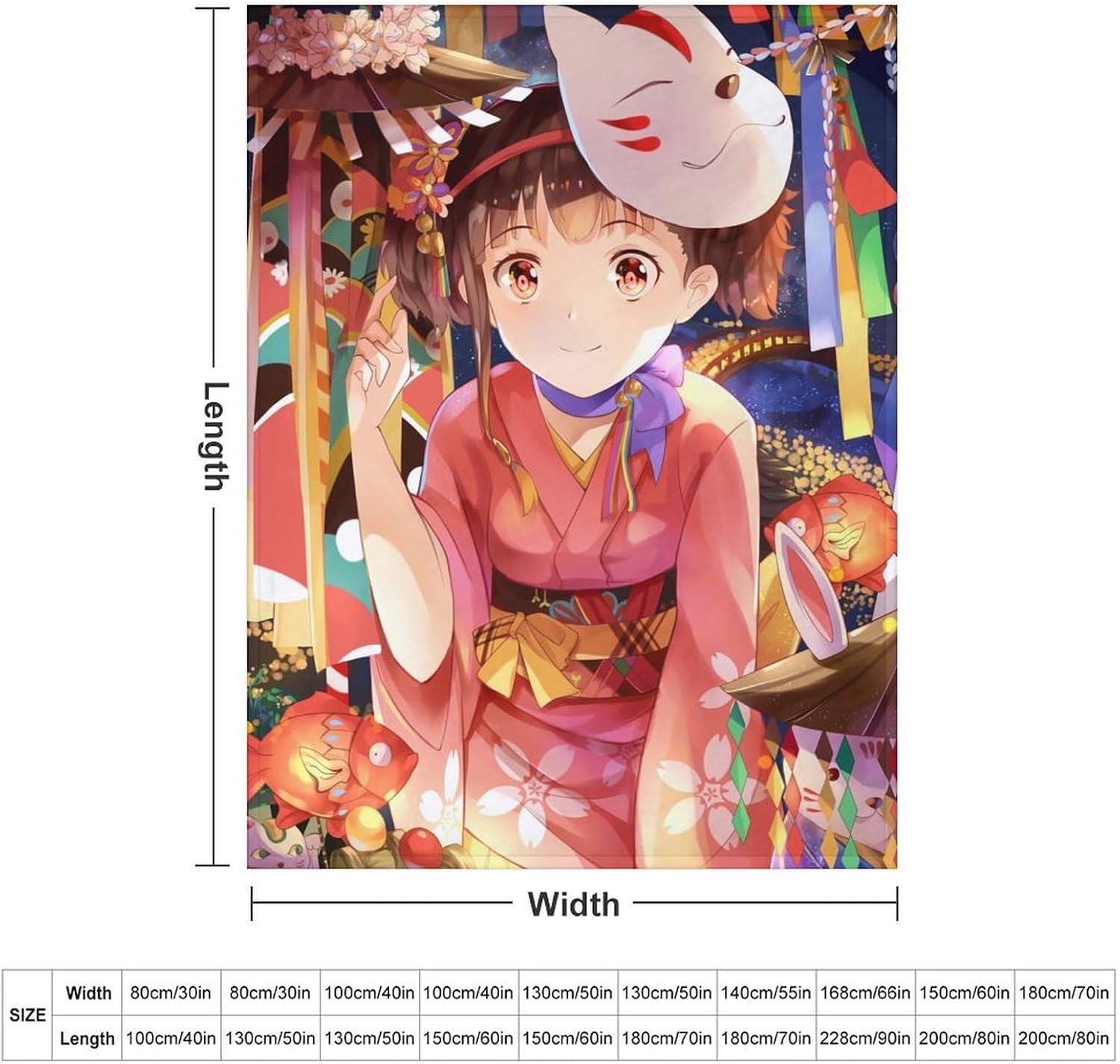 フランネル ブランケット もうふ 萌え アニメ柄 甲鉄城のカバネリ 無名 オシャレ 毛布 タオルケット 大判 【カスタムメイド 極上