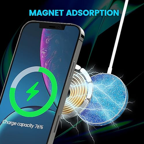 Miniatura 3 de Lenwell Almohadilla de carga rápida inalámbrica con certificación Qi de 15 W Max para iPhone 12, 12 Pro Max, SE, 11, 11 Pro, 11 Pro Max, XR, XS,