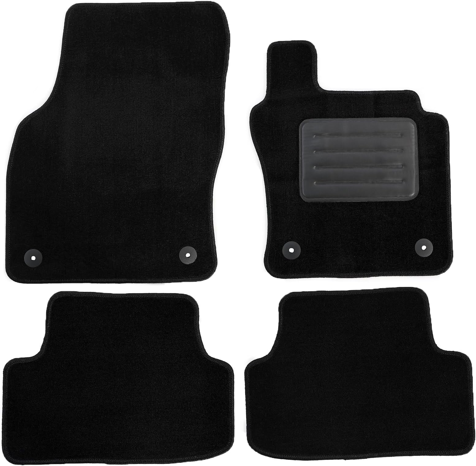 Custom Fit Car Floor Mats for VW Golf Mk7 2013 Onwards | 4 Piece Set with 4 Securing Eyelets (Deluxe Carpet)