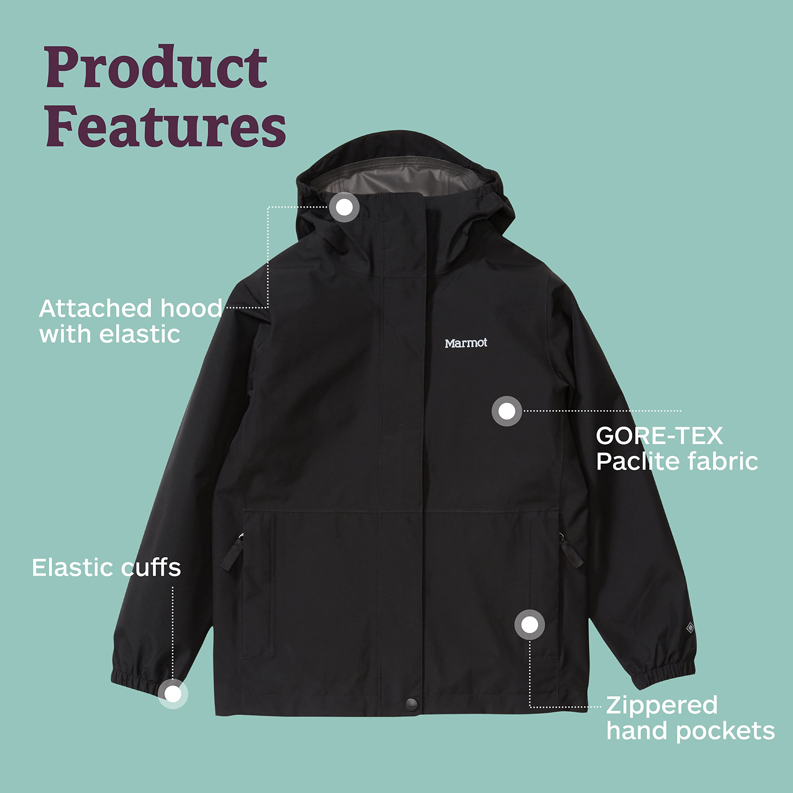 Marmot Kid's Minimalist Jacket Chubasquero juvenil. Unisex-Youth