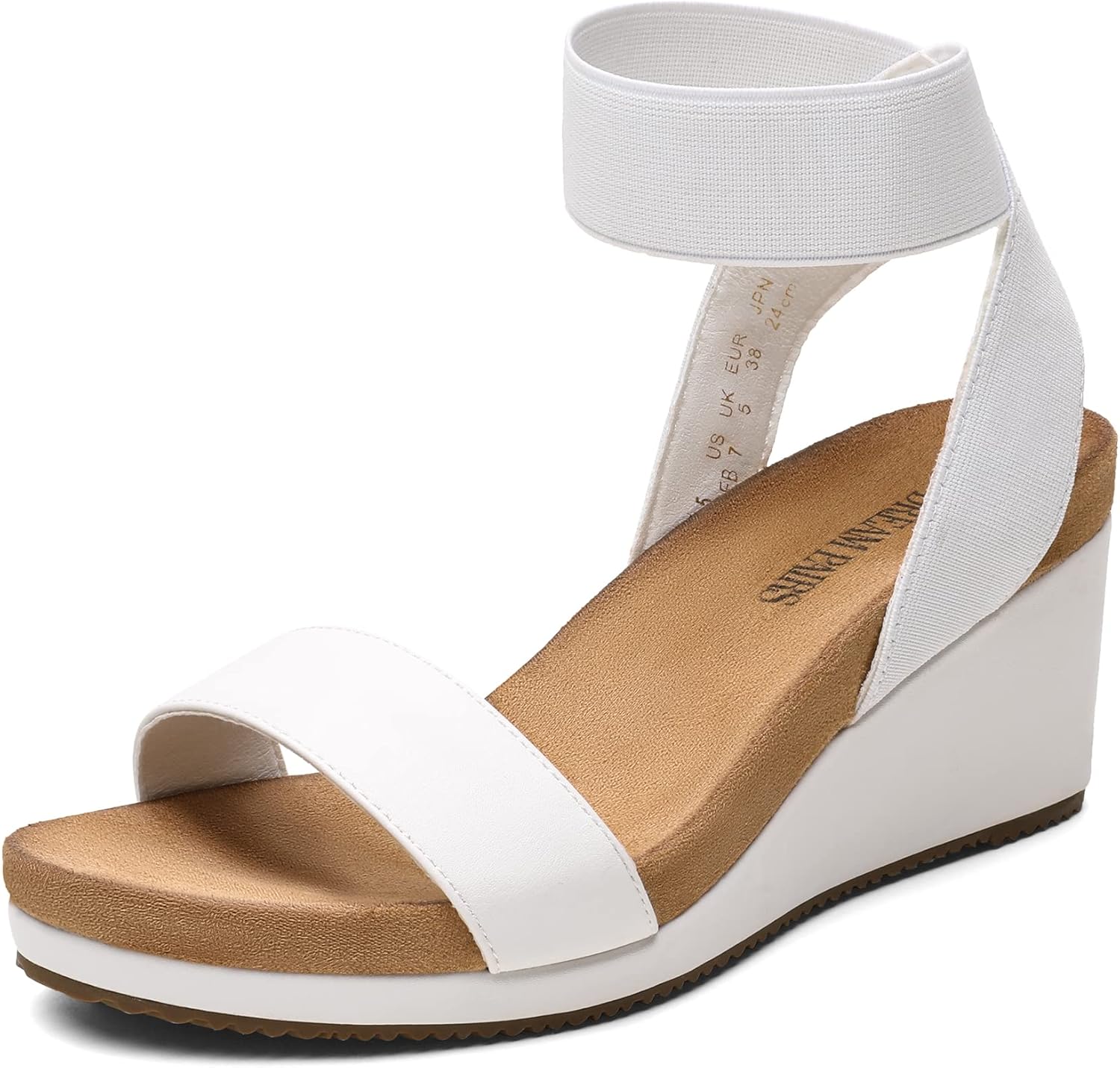 platform sandals white straps