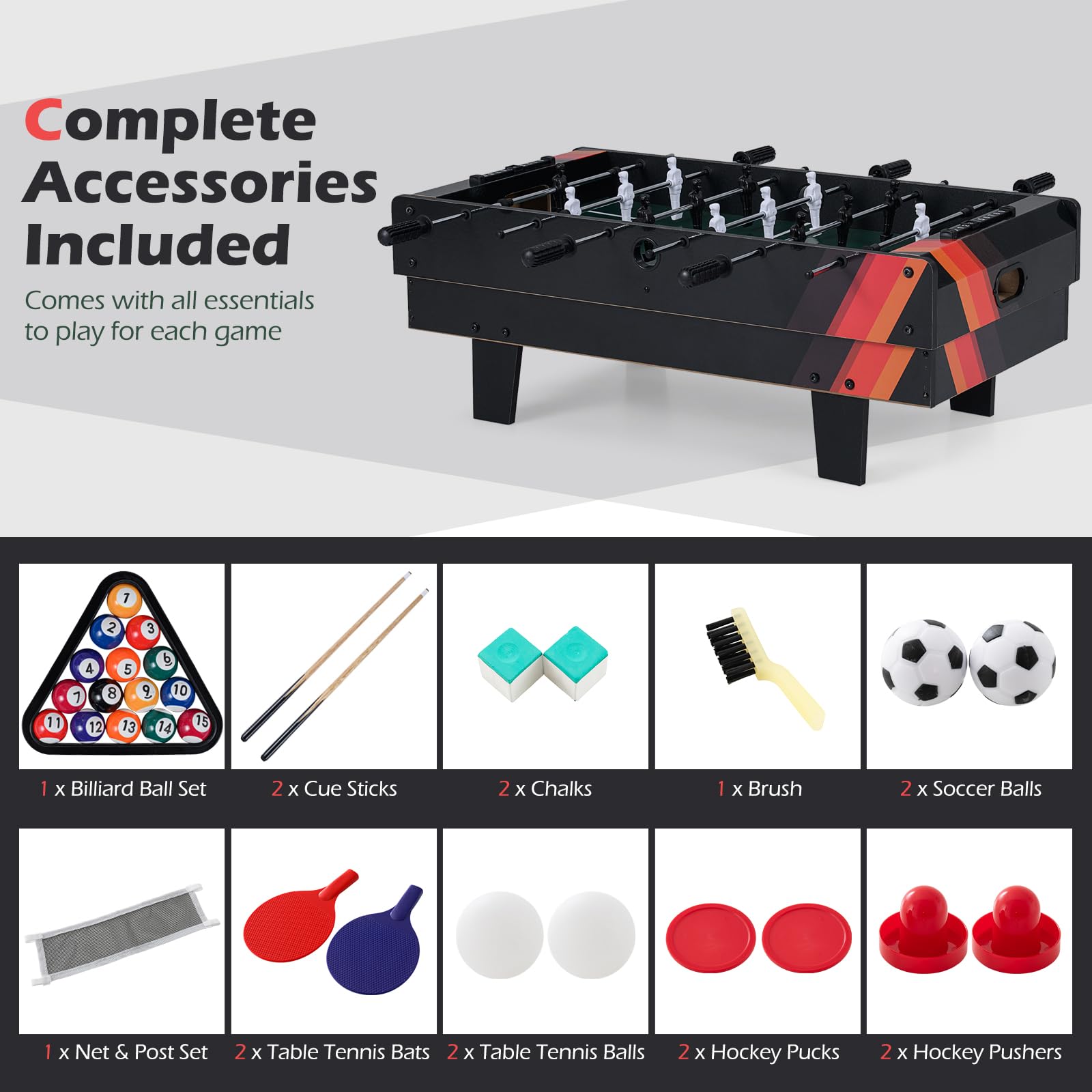 Amazon.com : Giantex 4-in-1 Multi Game Table, Combo Foosball Game