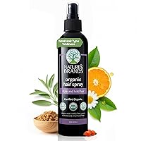 Vista 1 de Nature's Brands Spray orgánico para el cabello, 8 onzas, laca para el cabello no tóxica enriquecida con biotina con té verde, salvia y aceite