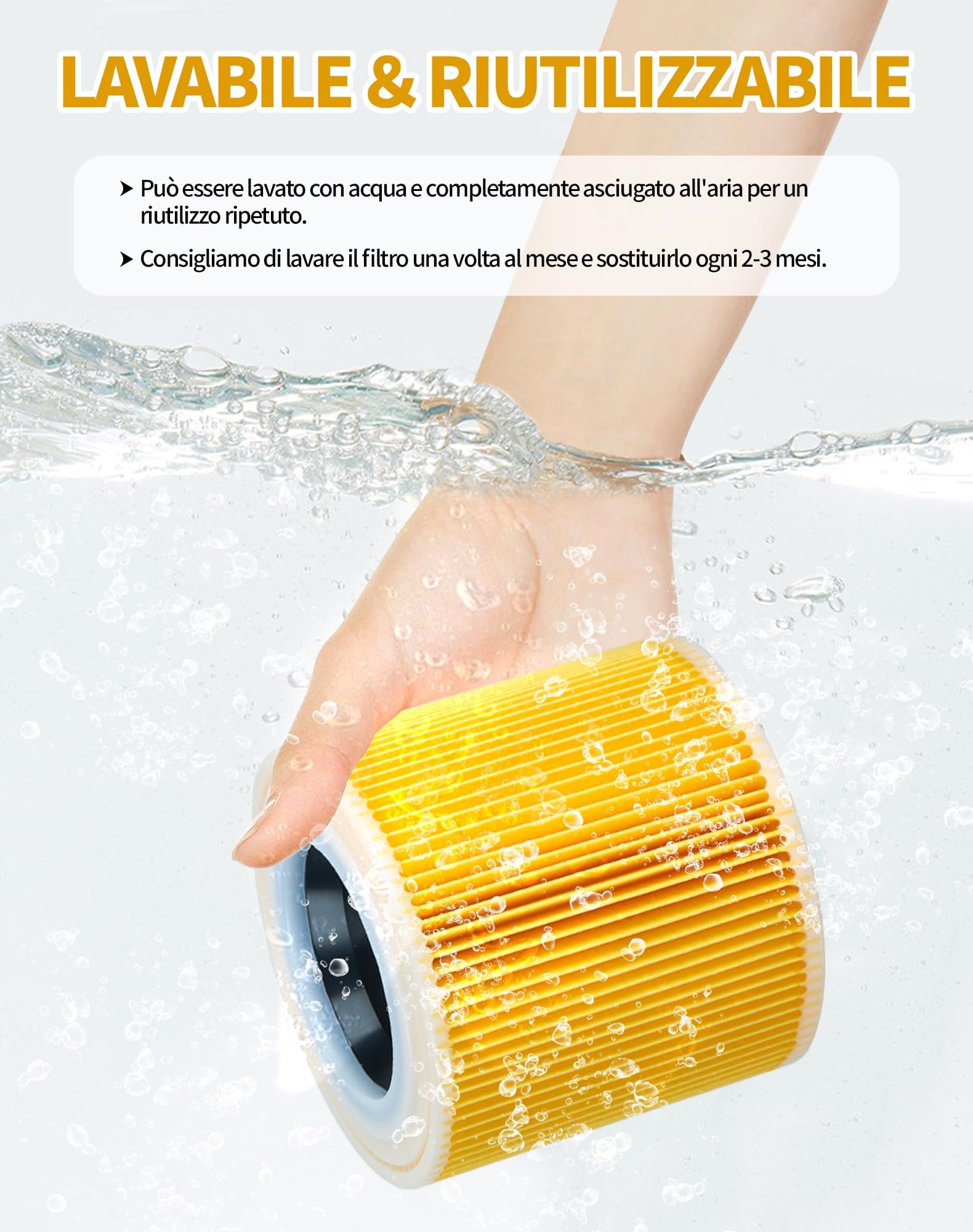 Filtres Pour Aspirateur Kärcher WD – Lot De 2 Cartouches, Remplace 6.414-552.0 / 772.0 / 547.0