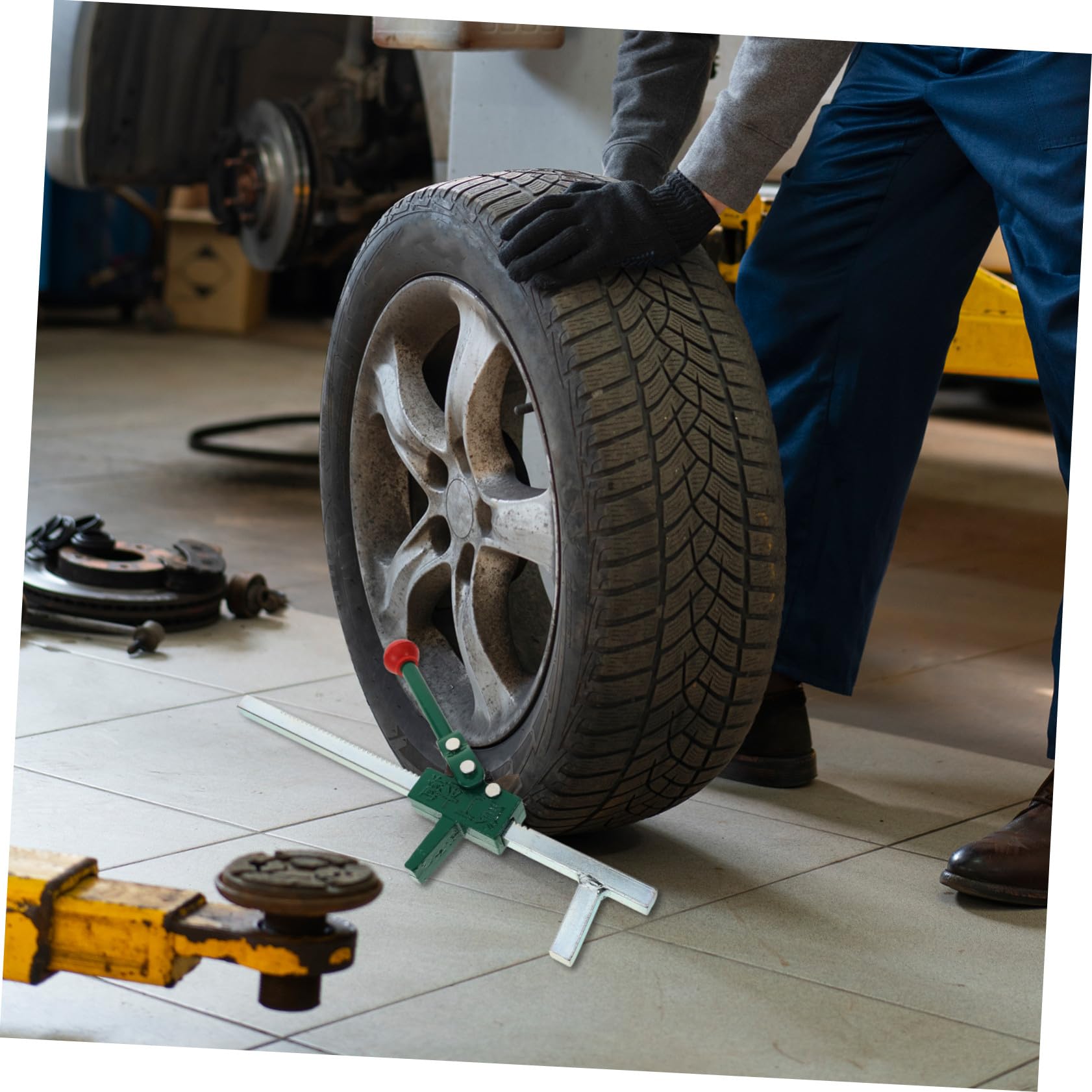 Divaricatore Sostituzioni Riparazioni Auto per Comodo p e Gomme Manuale in Acciaio Fuso, Compatto Pneumatici Meccanici e Appassionati Fai-da-te