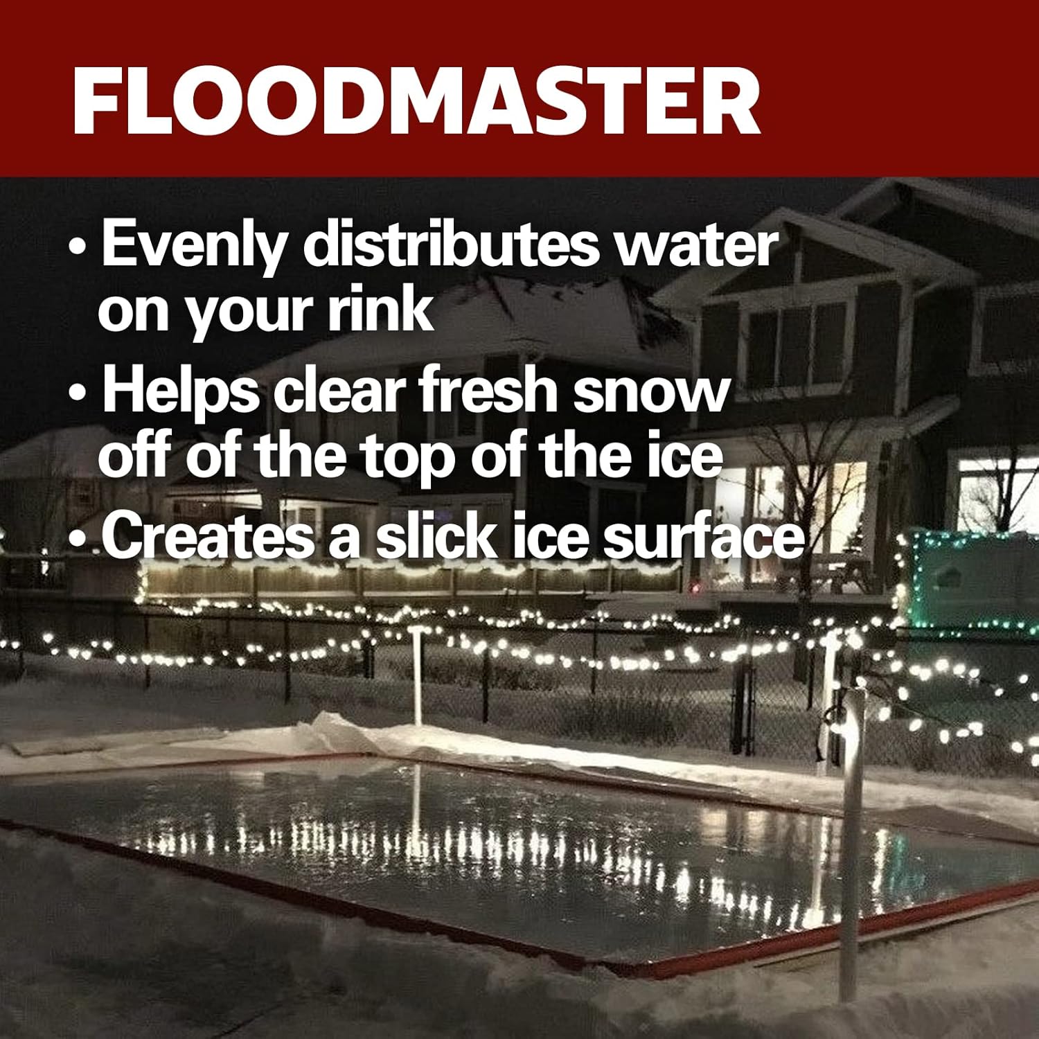 RinkMaster FloodMaster Ice Resurfacer - DIY Backyard Rink Equipment, for at-Home Hockey Practice or Ice Skating Training, 42 Inches Wide, Ice Groomer, Rink Resurfacer : Sports & Outdoors