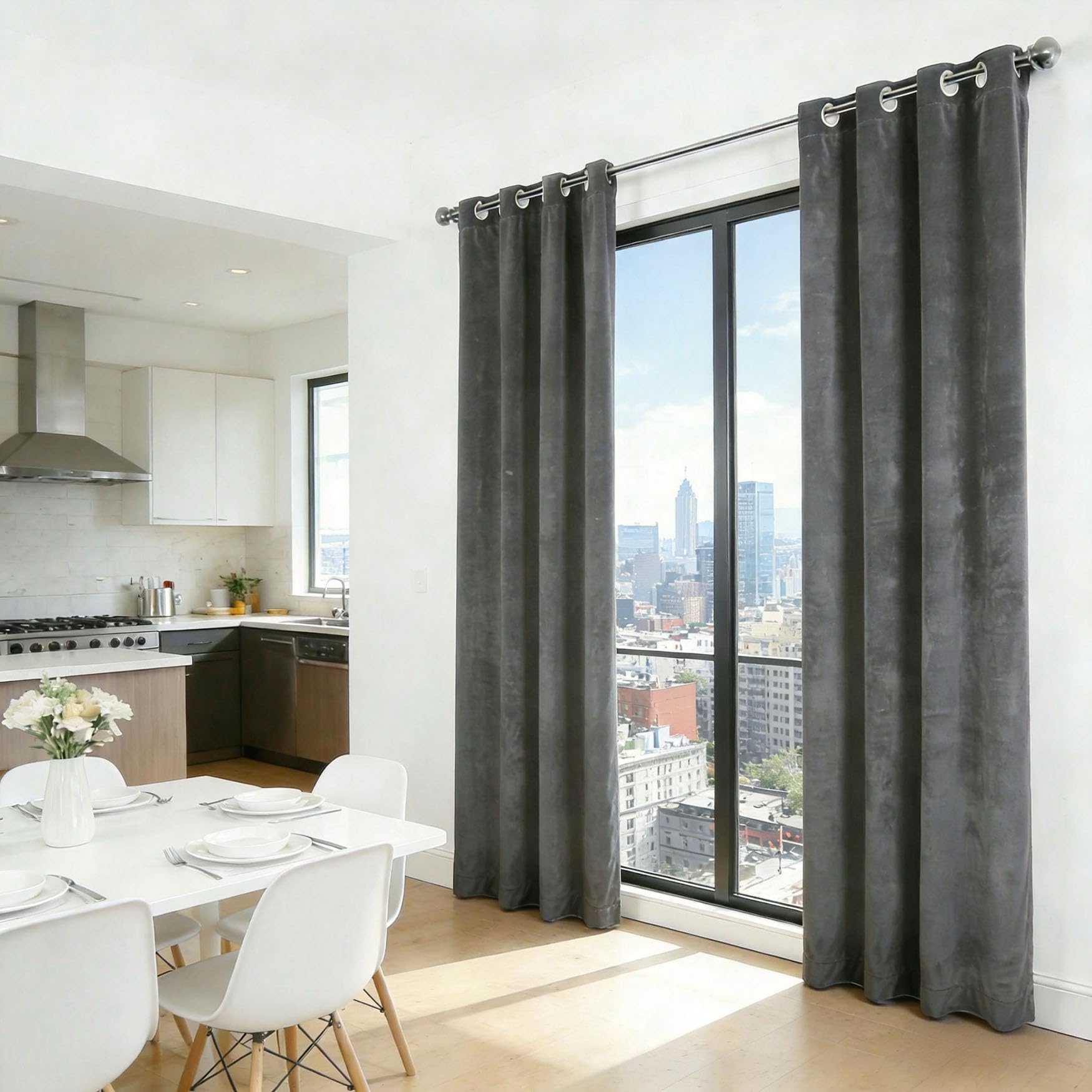 Rideau occultant contre le froid et la lumière pour fenêtres de chambre