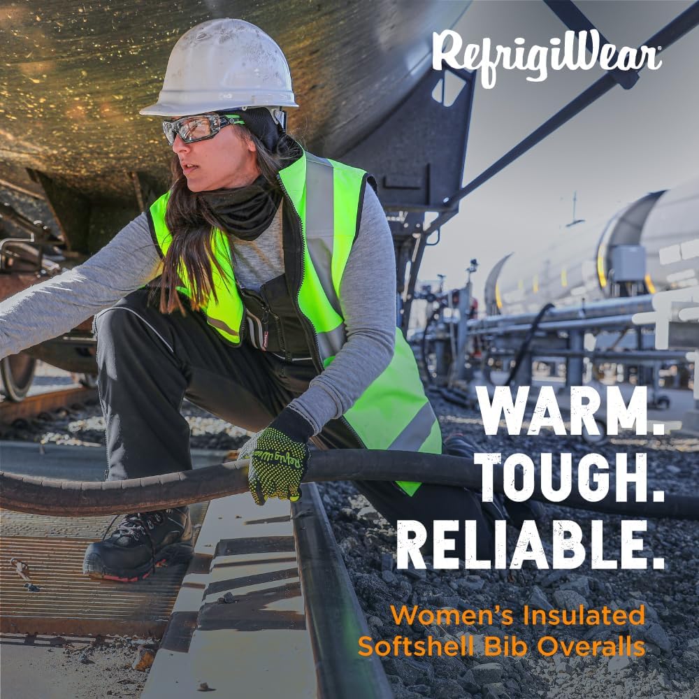 RefrigiWear Women’s Insulated Softshell Bib Overalls - -20°F Comfort, Flexible Fit, Durable Insulated Work Overalls for Women - Image 6