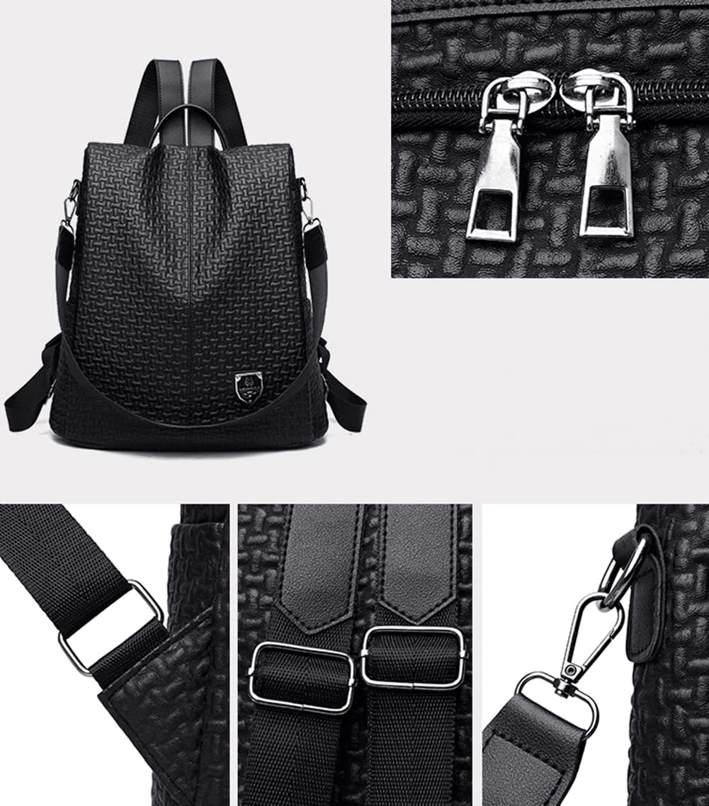 Zaino Donna Antifurto Elegante Borse a Tracolla Impermeabile PU Pelle Borse a Zainetto Multifunzionale Zaino Scuola Viaggio Lavoro Daypack