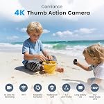 4K Mini Body Camera,Wearable Magnetic Thumb Action Camera | 40M Underwater Camera,6-Axis EIS Portable POV Cam, Helmet Cam for Cycling,Pet,Vlogging(Supports 256GB TF Card)