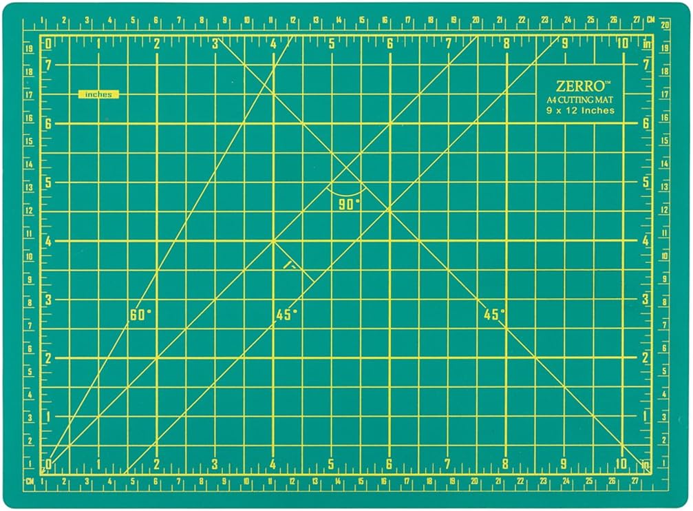Cutting Mat, Self Healing Rotary Cutting Mat 12" x 9" Professional Double-Sided Thick Non-Slip Mat for Quilting Sewing Crafts Art Projects (A4)