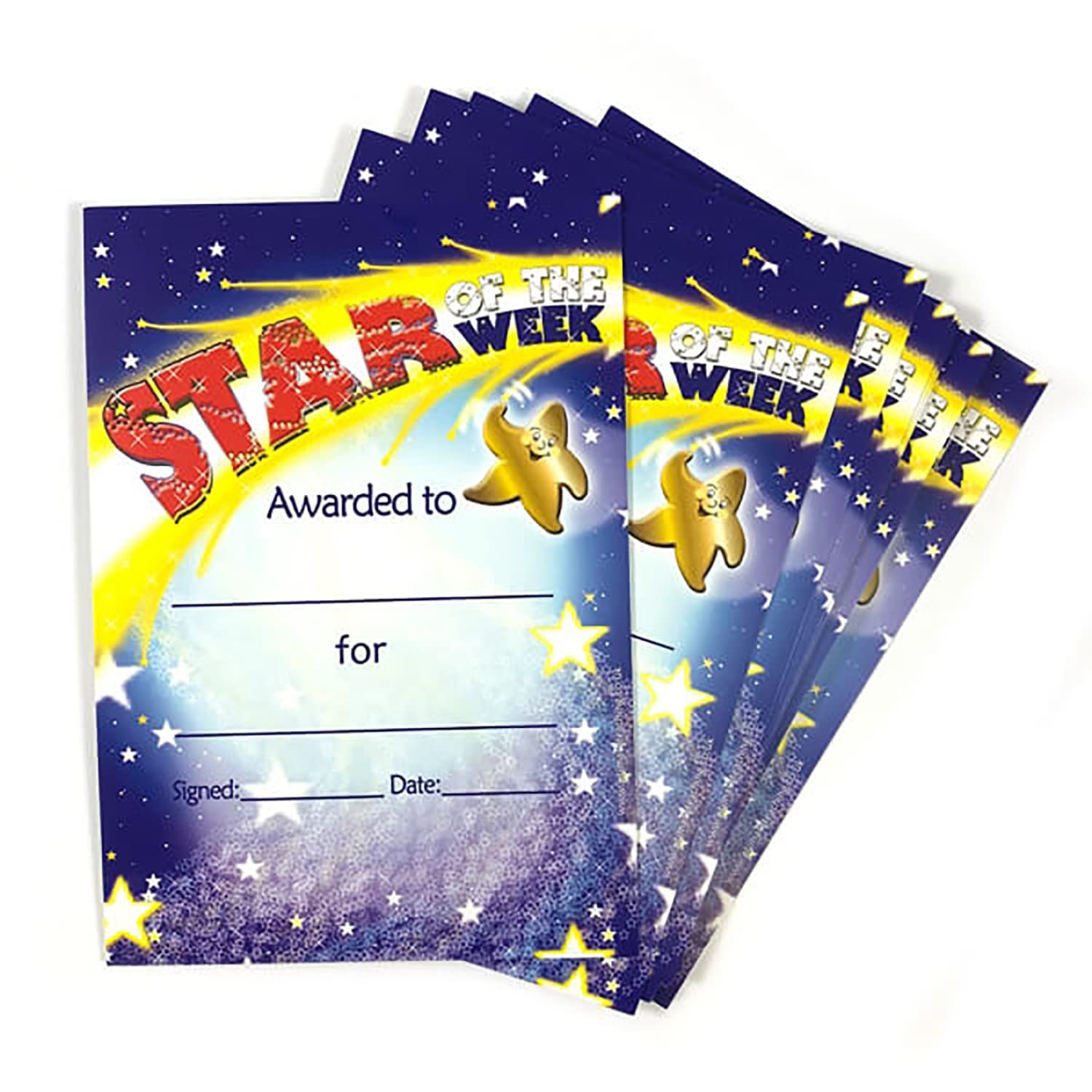 40 Portrait Star of the Week School Classroom Certificates A5 Primary Teaching Services