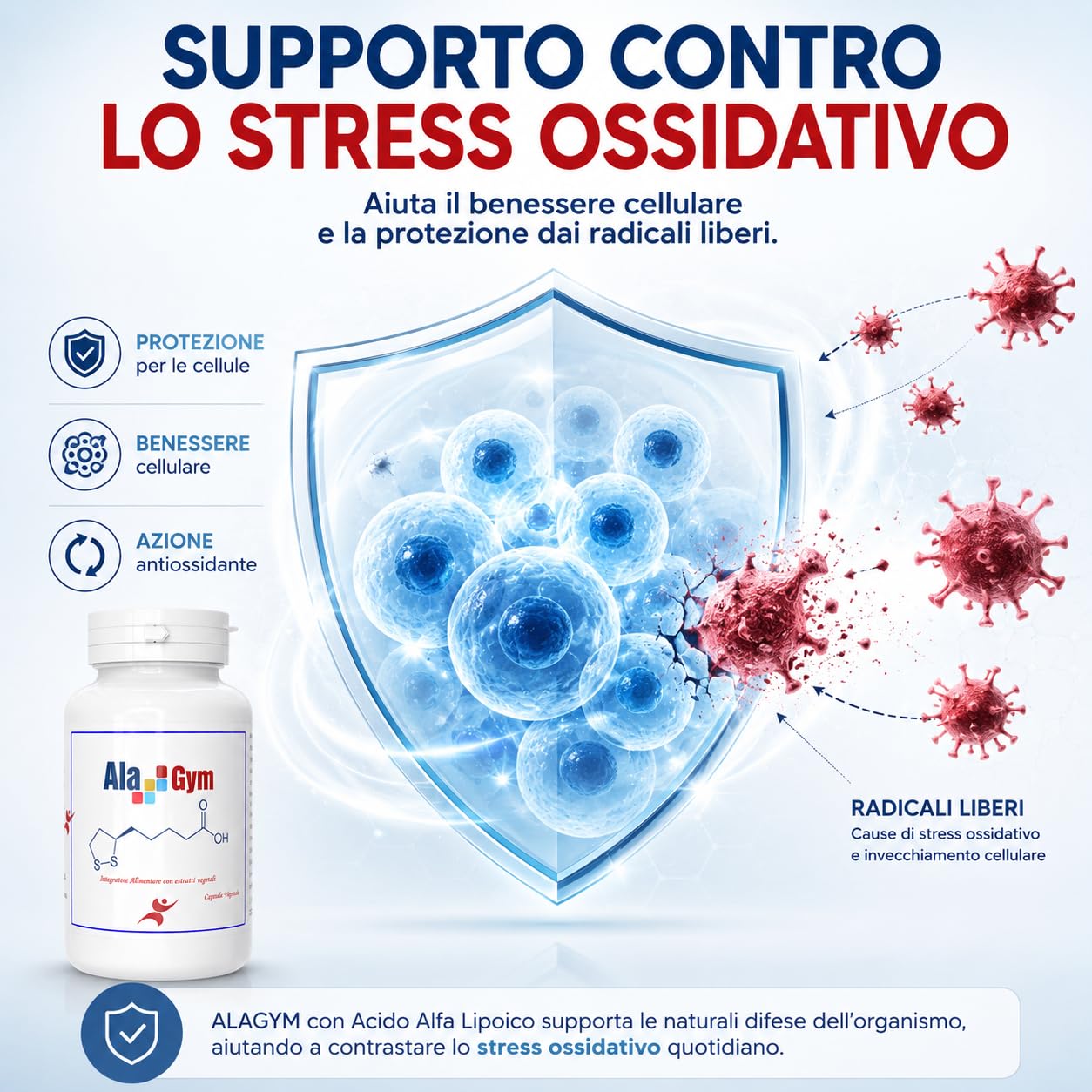 Alagym - 60 capsule - integratore di acido alfa lipoico