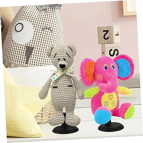 Miniatura 6 de jojofuny 4 soportes de exhibición para muñecas soportes de soporte para figuras de acción estantes ajustables para muñecas de 6 a 8 pulgadas negro