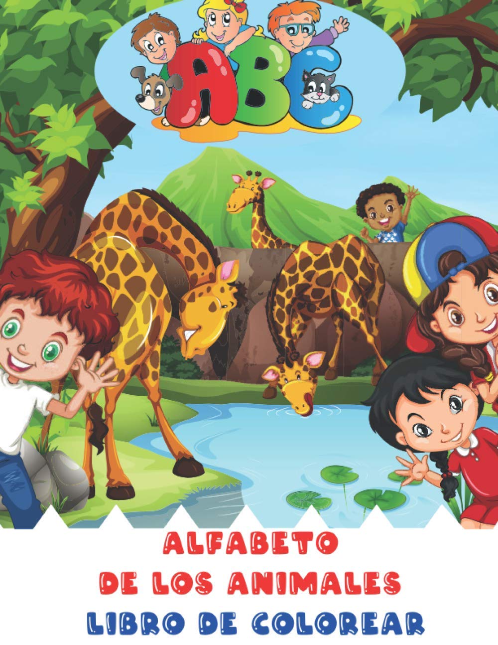 Alfabeto de los Animales Libro de Colorear: Simpático y lleno de imágenes divertidas con animales y letras mayúsculas y minúsculas de la A a la Z para ... con temática del alfabeto para niños pequeños