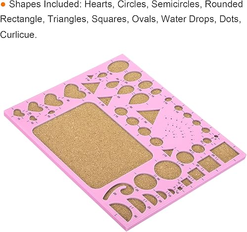 Miniatura 8 de PATIKIL Paper Quilling Template Board 8x7 Inch, Mould Crimper Tool for Paper Strips DIY Art Crafts, Rose Red