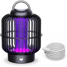 Rechargeable Bug Zapper, 2200V Cordless Electric Fly Trap with 1200mAh Battery, Portable Mosquito Zapper for Indoor Outdoor Use, Lightweight Pest Control for Camping Patio Backyard Bedroom Kitchen