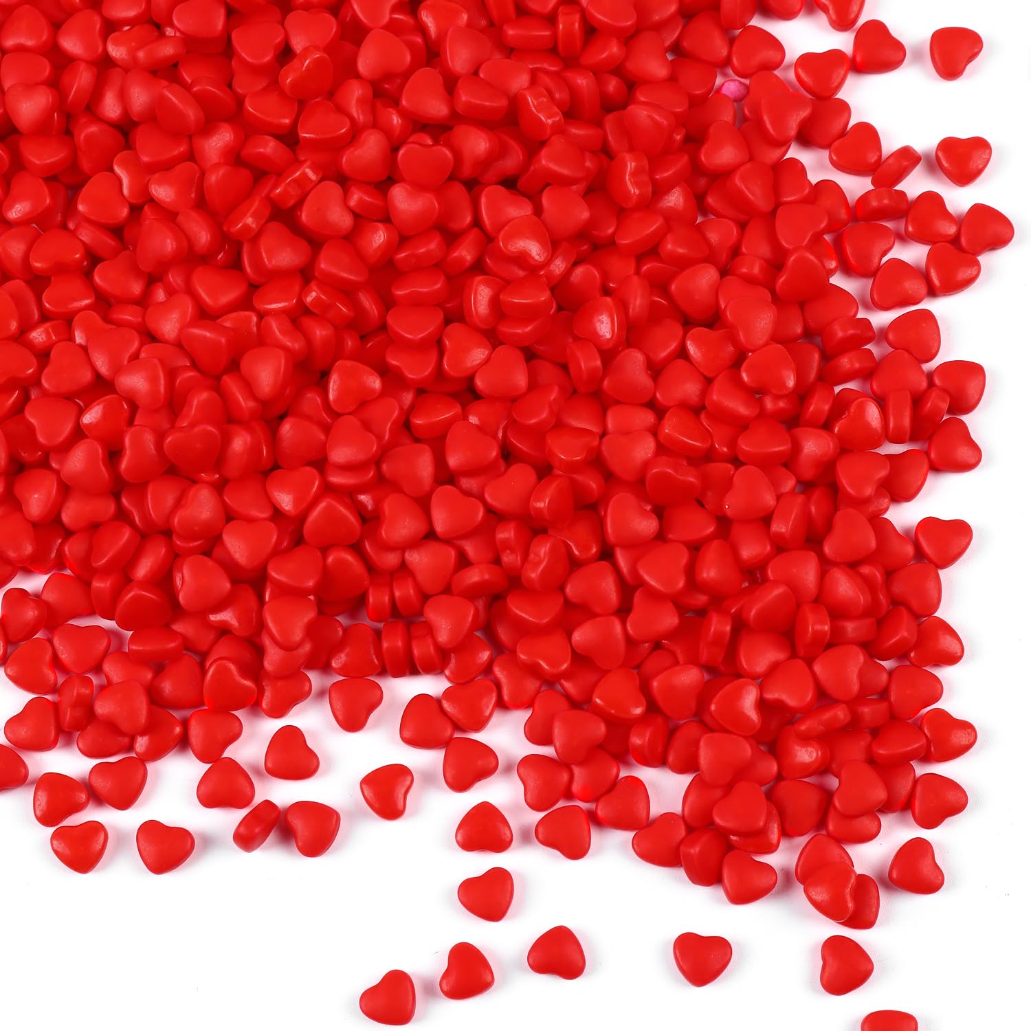 Red Hearts Valentine Sprinkles for Cake Decorating Edible Sugar Sprinkles for Cookies Chocolate Ice Cream Cupcake Topper, 3.5 ounce Red Sprinkles Perfect for Christmas Wedding