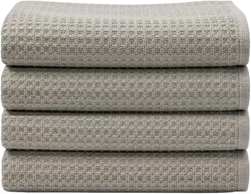LITO LINEN AND TOWEL Waffle Weave Hand Towels – Soft, Quick-Dry & Absorbent Kitc
