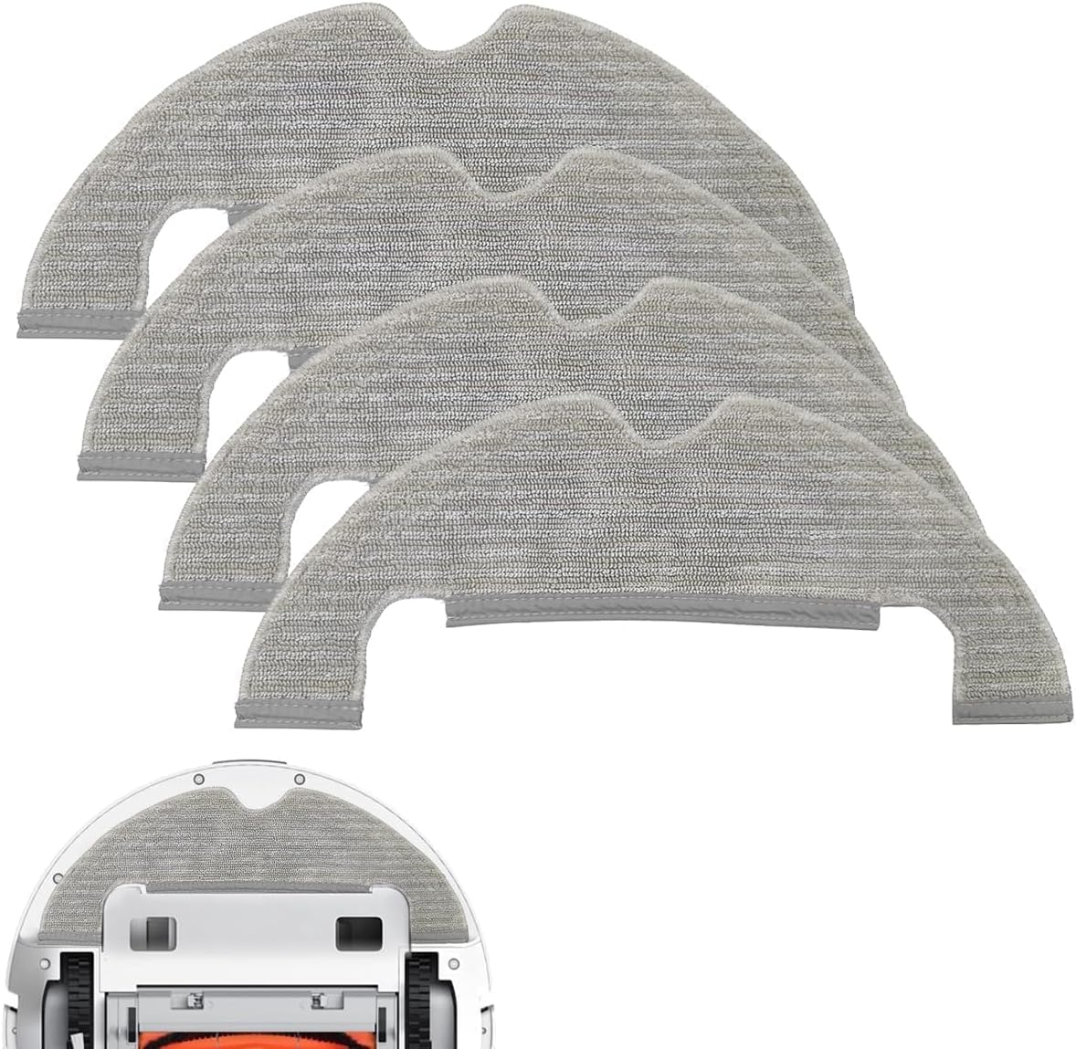Replacement Mop Cloth for Mi Robot Vacuum X10 (Pack of 4) – Microfiber Mop Pads – Compatible with Mi X10 Robotic Vacuum Spare Parts