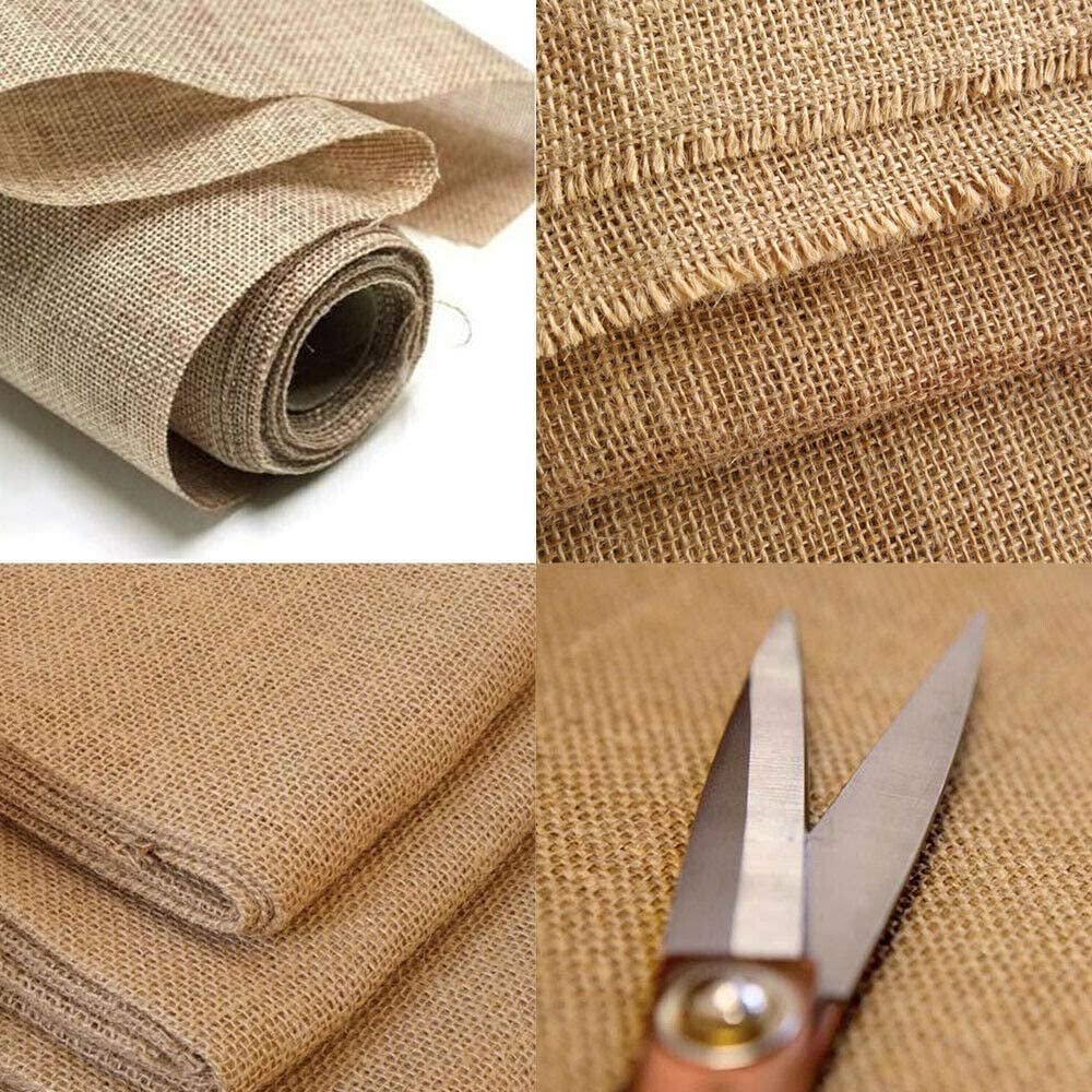 Hessian Natural Jute Fabric 60" 150cm Wide Decoration Wedding Craft by The Fabric Club (1 Metre)