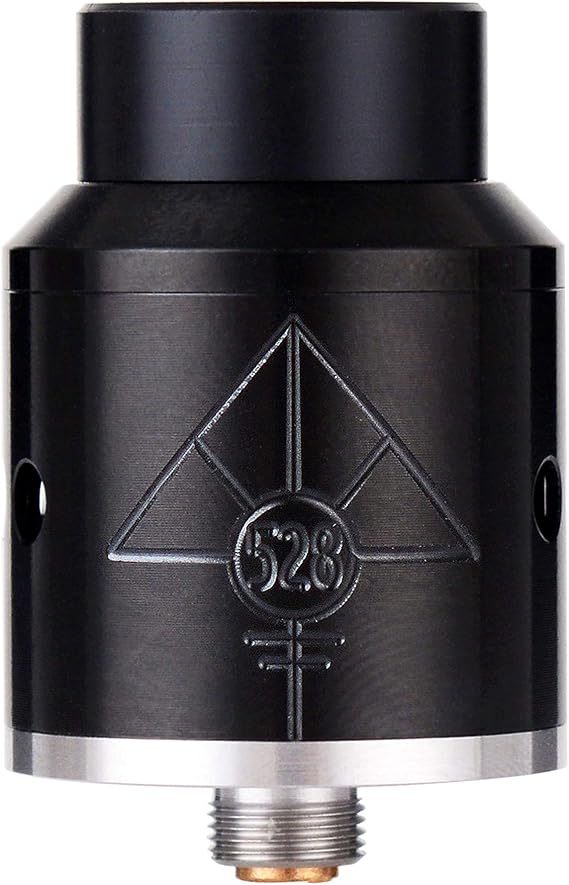 WOLFTEETH RDA Clone Goon Portable Bag Type | Rebuildable Dripping Atomizer Dual Coil | Adjustable Air Hole | Velvet Drawstring Bag (Stainless Steel in Black/1ml Nicotine Free 115204)