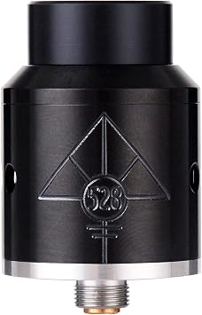 WOLFTEETH RDA Clone Goon Portable Bag Type | Rebuildable Dripping Atomizer Dual Coil | Adjustable Air Hole | Velvet Drawstring Bag (Stainless Steel in Black/1ml Nicotine Free 115204)