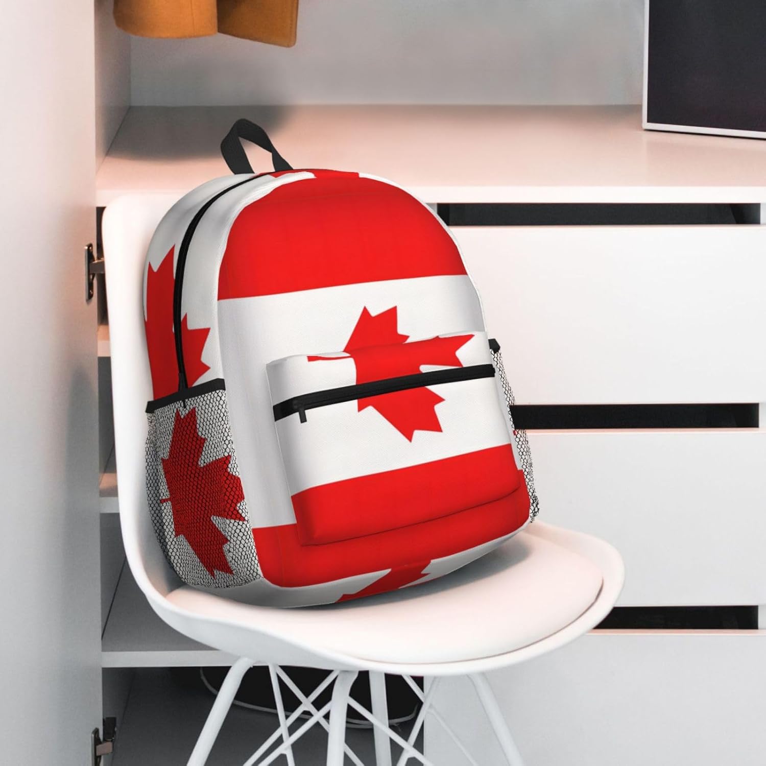 Canadian flag Backpack Large Sports Bag, Best for Basketball, Soccer, Volleyball, Swim, Gym, Travel