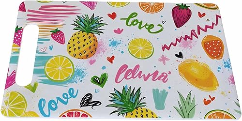 Miniatura 15 de Tabla de Cortar Mujer Africana Niña Africana Hojas de Árbol Étnico Mango de Agarre Retro Tablas de Cortar Tabla de Cortar para Cocina Plástico 16" x