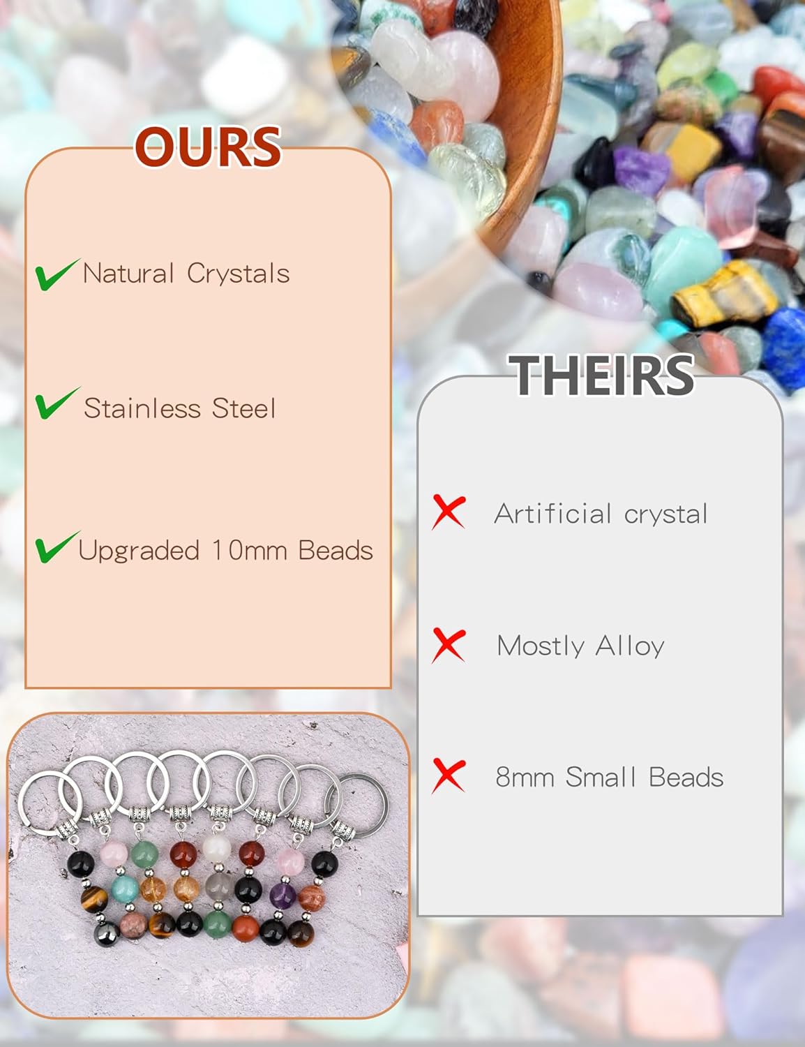 New Beginnings Gifts for Women, Small Crystal Keychain Farewell Gifts for Coworkers Women and Life Changes - Image 3