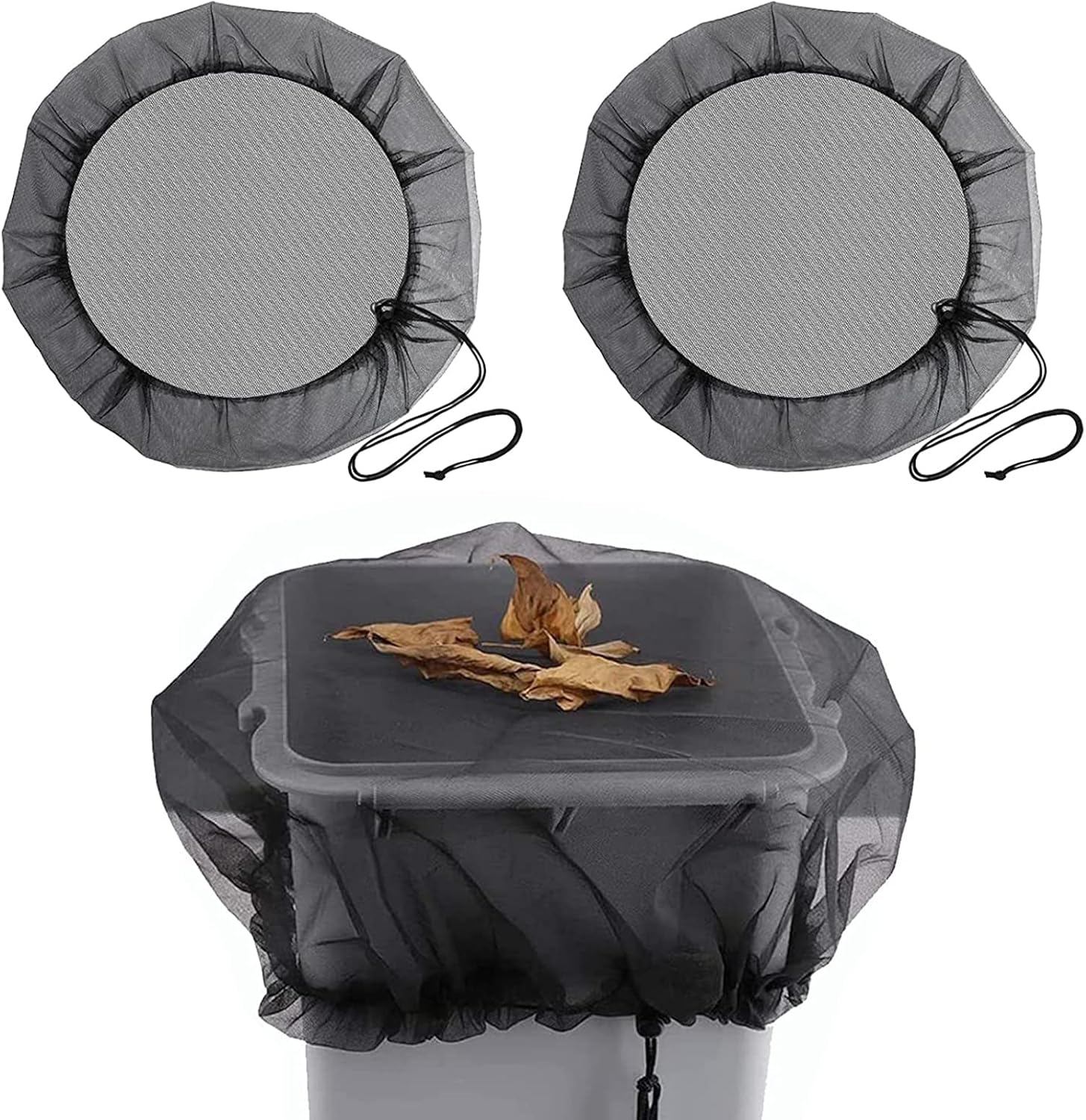 2 Stück Regentonnen Netz - Schutz Vor Mücken & Laub, 80cm Durchmesser