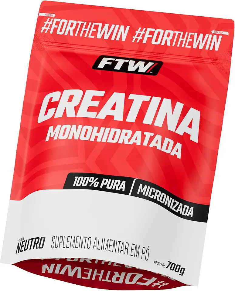 FTW Creatina Monohidratada 100% Pura - Explosão de Energia, Força e Resistência - Absorção Rápida para Ganho de Massa e Performance (700G)