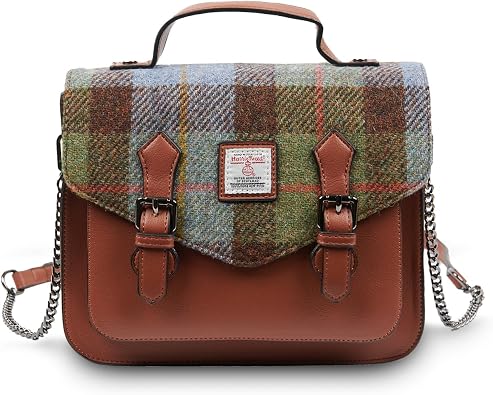 Islander The Calton Satchel - Ladies Satchel With HARRIS TWEED - Small and Medium