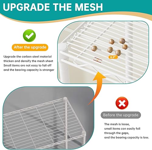 Miniatura 4 de SINGAYE Estante de almacenamiento con 5 estantes de alambre para armario, baño, despensa de metal, cocina, pequeña estantería de garaje,