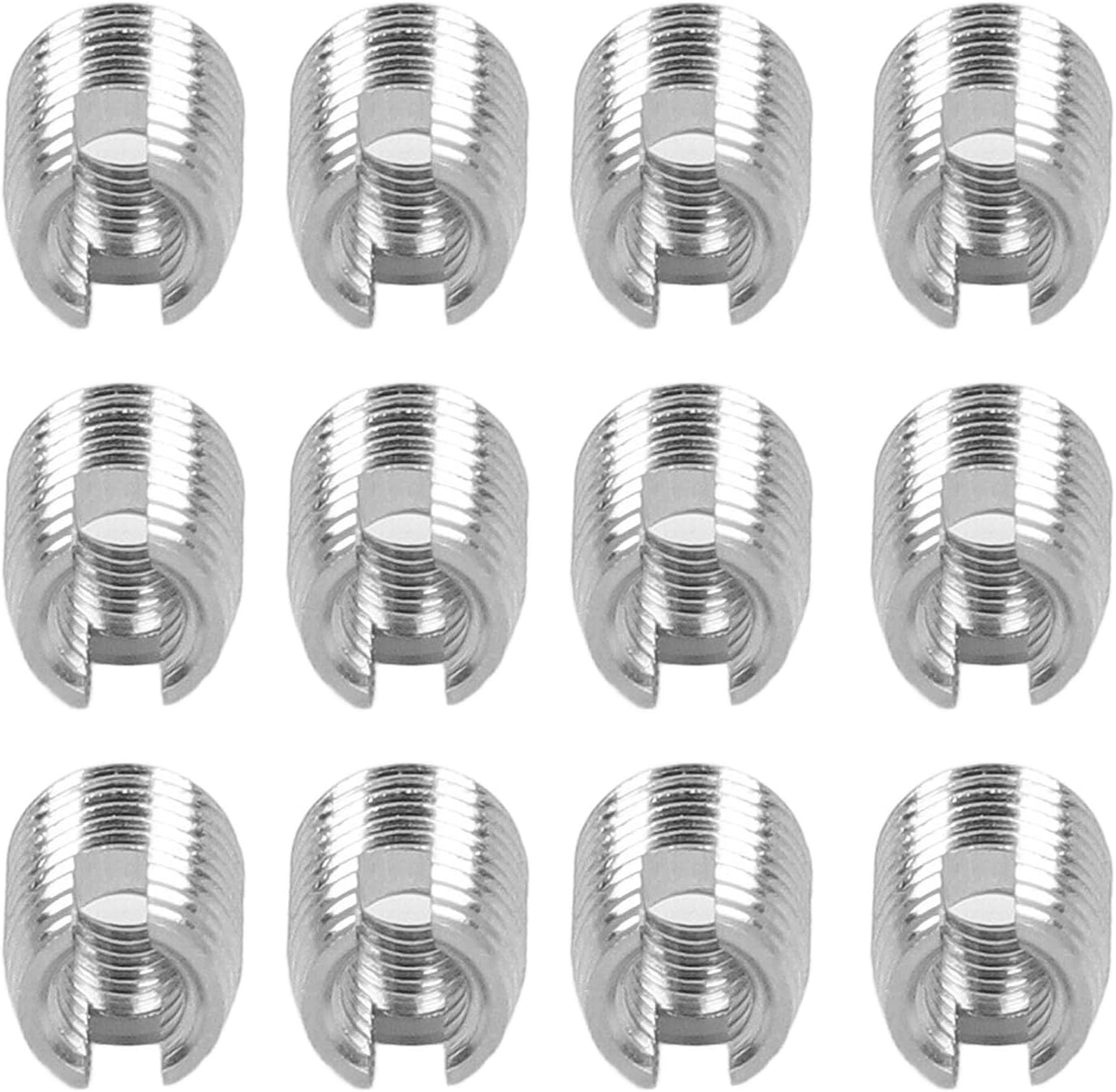 Yosoo 20Pcs Stainless Steel Self Tapping Threaded Insert M4x0.7 Male Thread M6.5x0.75 Female Thread 8mm Length