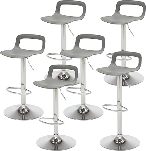 Miniatura 43 de NOBPEINT Taburete de bar giratorio ajustable con elevación de aire cromado contemporáneo, juego de 2, negro Negro -,Verde,Gris,Blanco