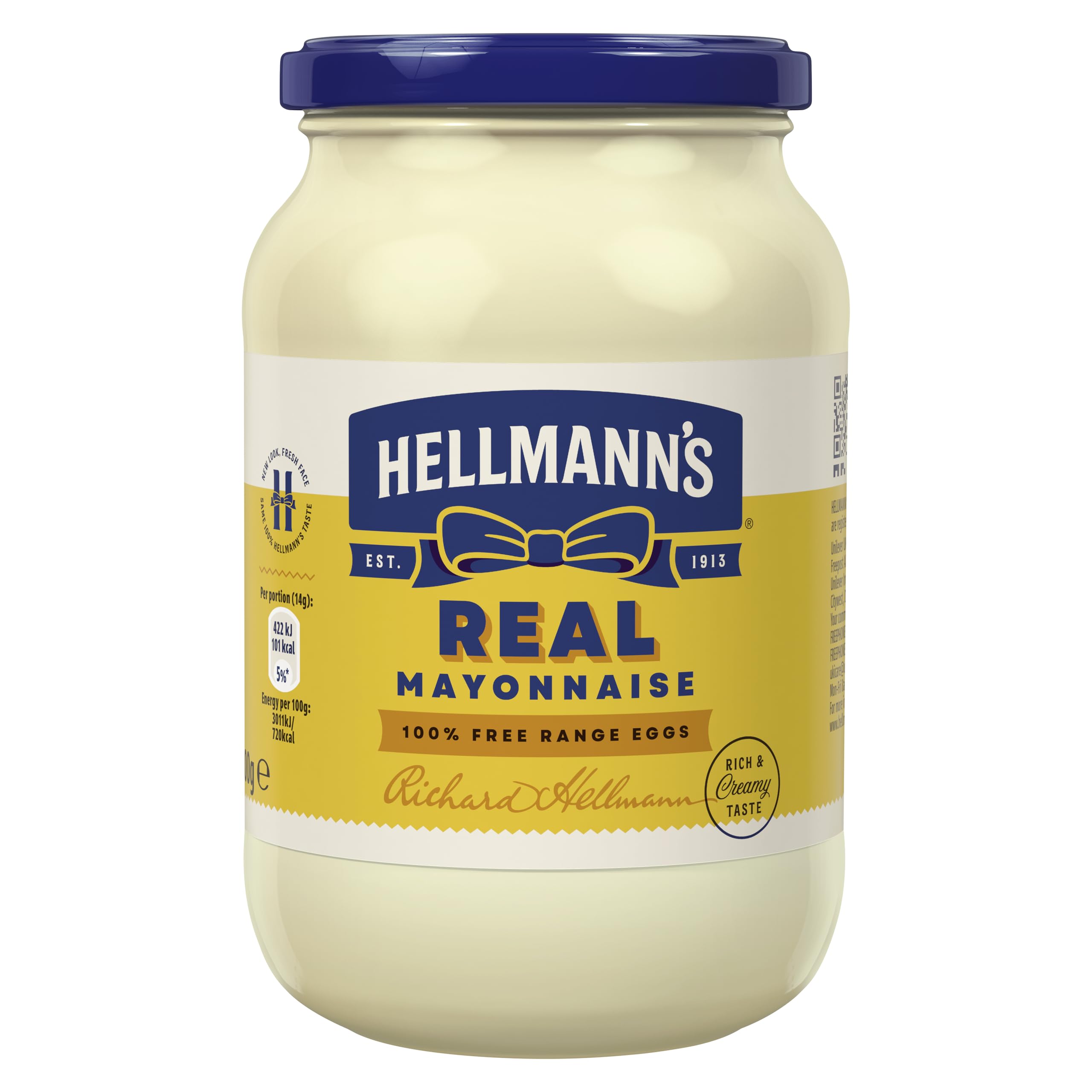 Hellmann's Real Mayonnaise with free-range eggs mayo for fries, burgers, and salads 600 g