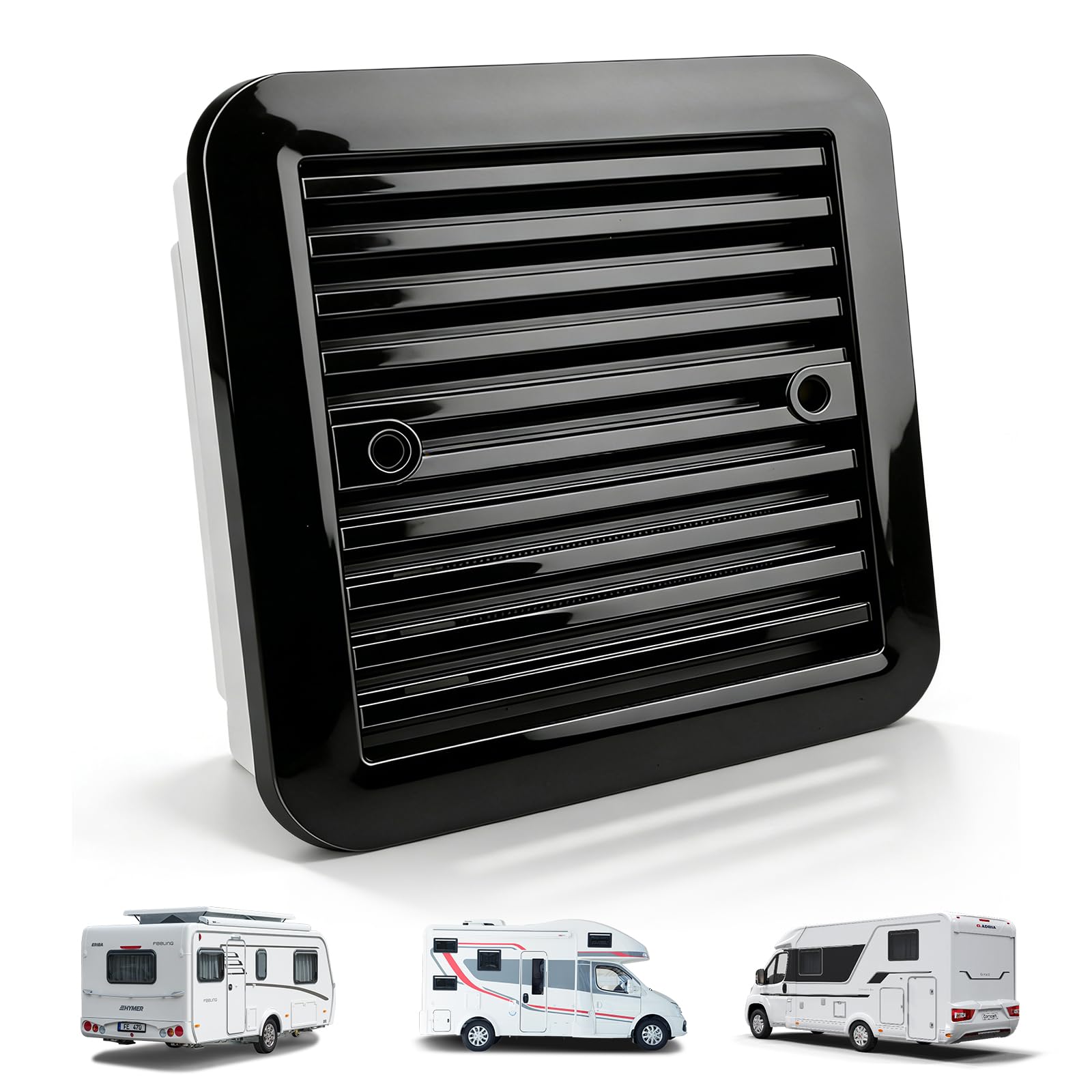 Rv-Seitenentlüftungsventilator, 2,4w 12v Abluftventilator Für Wohnwagen Mit Insektenschutzgitter, Geräuscharmes Lüftungsventilator Für Wohnwagen, Wohnmobil-Anhänger-Ventilator Für Camper Und Wohnmobil