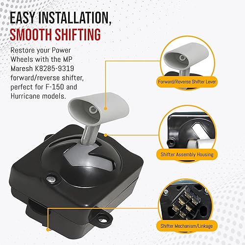 Miniatura 2 de MP Maresh Products K8285-9319 Conjunto de palanca de cambios de plástico de repuesto hacia adelante y hacia atrás compatible con ruedas de potencia